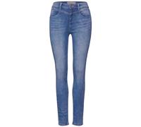 STREET ONE Damen A377255 Jeans Slim und High, Light Blue Random Wash, 27W / 30L