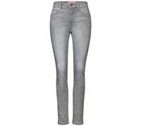 STREET ONE Damen A377260 Jeans Slim und High, Light Grey Random Wash, 30W / 28L