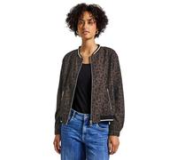 Street One Damen Gemusterter Blouson Leo, Marron pécan, 42 Femmes