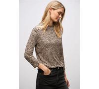 Street One Femme Basic Leo Turtleneck Shirt in Beige, in size: 44