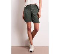 Street One Femme Bermuda straight legs avec turn-up in Vert, in size: 36