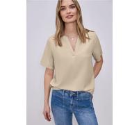 Street One Femme Blouse à manches courtes avec turn-up in Beige, in size: 36