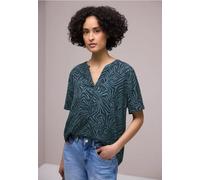 Street One Femme Blouse avec turn-up in Vert, in size: 34