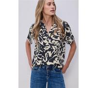 Street One Femme Blouse imprimée avec turn-up in Bleu, in size: 44