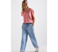 Street One Femme Blouse split neck en couleur unie in Rose, in size: 36