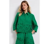 Street One Femme Chemisier avec broderie in Vert, in size: 42