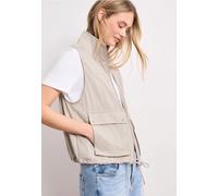 Street One Femme Gilet zippé avec cordon de serrage in Beige, in size: 36