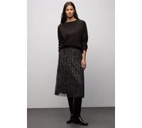 Street One Femme Jupe plissée en mesh avec imprimé in Marron, in size: 32