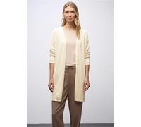 Street One Femme Long cardigan en maille fine in Beige, in size: 44