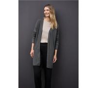 Street One Femme Long cardigan en maille fine in Gris, in size: 34
