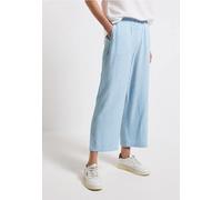 Street One Femme Pantalon rayé en seersucker in Bleu, in size: 38