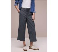 Street One Femme Pantalon structuré Wide Legs in Bleu, in size: 42