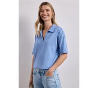 Street One Femme Polo à manches courtes en jersey in Bleu, in size: 38