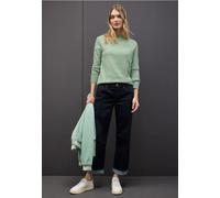 Street One Femme Pull à bord roulé in Vert, in size: 42