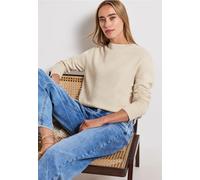 Street One Femme Pull à col rond in Beige, in size: 40