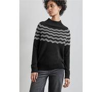 Street One Femme Pull à look mélangé in Noir, in size: 34