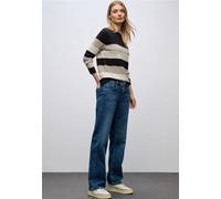 Street One Femme Pull à rayures in Noir, in size: 46