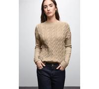 Street One Femme Pull à torsades in Beige, in size: 34