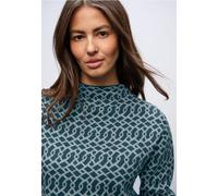 Street One Femme Pull jacquard cosy in Turquoise, in size: 34