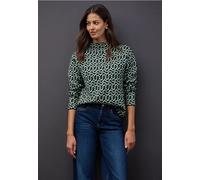 Street One Femme Pull jacquard cosy in Vert, in size: 36