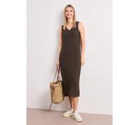 Street One Robe en Dentelle sans Manches - Marron Expresso - 44