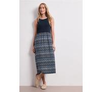 Street One Femme Robe midi avec jupe structurée in Bleu, in size: 38