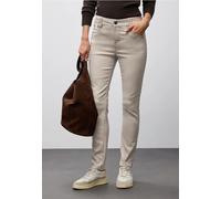 Street One Femme Slim Fit pantalon enduit in Beige, in size: 38