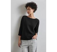 Street One Femme T-shirt à la structure fine in Noir, in size: 34