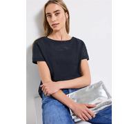 Street One Femme T-shirt à motifs structurés in Bleu, in size: 38