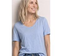 Street One Femme T-shirt basique à col V in Bleu, in size: 34