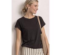 Street One Femme T-shirt col bateau avec bande décorative in Marron, in size: 44