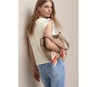 Street One Femme Top avec col en V et dentelle ajourée in Blanc, in size: 42