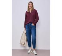 Street One Femme Tunique Split Neck in Rouge, in size: 46