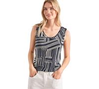 Street One Haut avec col en V et boutonnière Darkest Blue 36