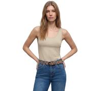 Street One Haut Basique pour Femme de Couleur Unie, Coton Beige, 36