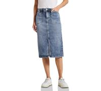 Street One Jupe en Jean midi pour Femme, Bleu Clair délavé., 46