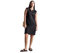 Street One LS Office Solid Linen Sleevele Robe, Noir, 36 Femme