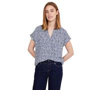 Street One Ltd QR Shirtblouse W Splitneck T-Shirt, Intense Royal Blue, 48 Femme