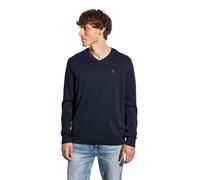 Street One MEN 3008664 Pull Basique en Tricot avec col en V, Bleu Nuit, XL Homme