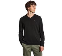 Street One MEN Pull Basique en Tricot à col en V, Noir, Taille M