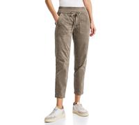 Street One Pantalon en Velours côtelé Coupe Ample Marron foncé 42