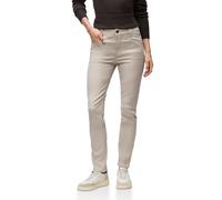 Street One Pantalon Enduit pour Femme, 3715973, Coupe ajustée, Couleur Sable Pierre de Lune foncé, 42 x 32 (l x L)