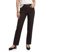 Street One Pantalon Taille Haute Coupe Droite Coupe décontractée Noir café 36