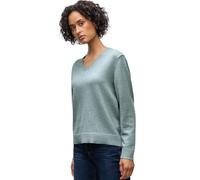 Street One Pull Douillet à col en V pour Femme, Nile Blue Mel., 44