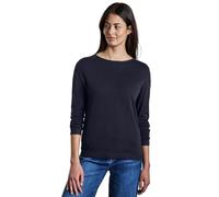 Street One A302973 Pull en Tricot Doux, Bleu foncé, 46 Femme