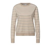 Street One Pull rayé en Coton Beige 36