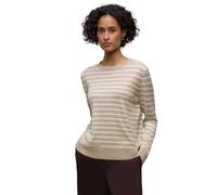 Street One Pull rayé en Coton Beige 36