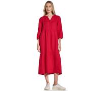 Street One Robe à Volants pour Femme, Rouge Gloire, 38