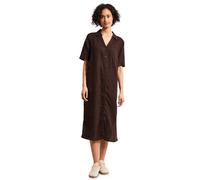 Street One Robe en Lin de Couleur Unie Marron Expresso 36