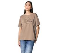 Street One Studio 3228030 T-Shirt avec Inscription, Beige grès, 40 Femmes